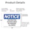 Signmission Restricted Access Area No Minors Allowed OSHA Notice Sign, Plastic, 14in W x 10in L, 2PK OS-2PACK-NS-P-1014-L-18062 - alternate 3